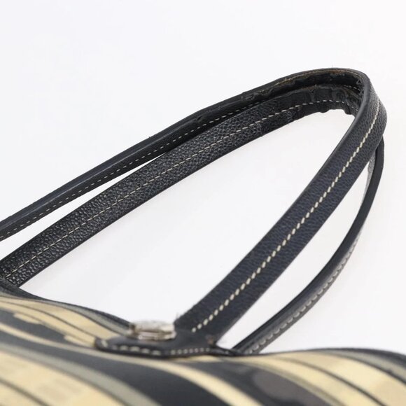 CHANEL Central Station Tote Bag PVC Canvas Black Silver CC Auth BA6549 - Picture 8 of 16